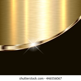 Background elegant gold metal texture, vector illustration.