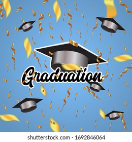 Background elegant graduation template design , ceremony diploma, vector illustration concept elegant , university student education high school