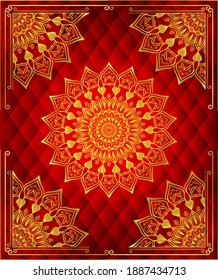 Background with an elegant mandala design. Luxury Mandala Islamic Background with Arabesque Pattern Ornamental vector Background and luxury golden Decorative mandala for print, poster, cover, banner.