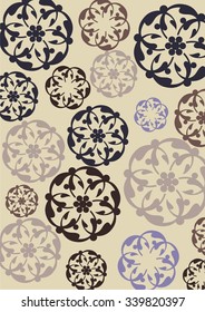 Background with elegant ornament for the invitations, booklets, calendars, greeting cards. Vector.