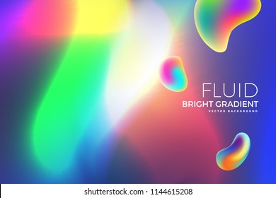 Background element design concept holographic fluid bright gradient.Creative layout composition template. Vector illustrations.