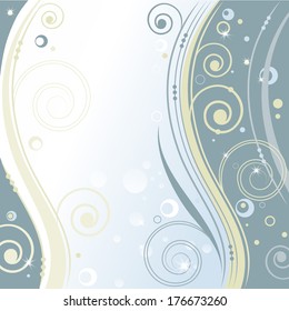 background with elements of curls
