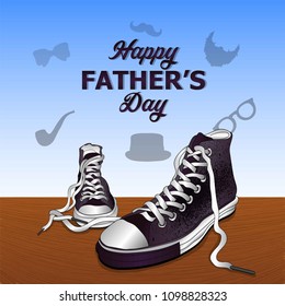 Background with elements of father's day