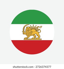 Background emblem badge flag of Iran Persia. Lion and sun symbol 
