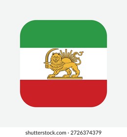 Background emblem badge flag of Iran Persia. Lion and sun symbol 