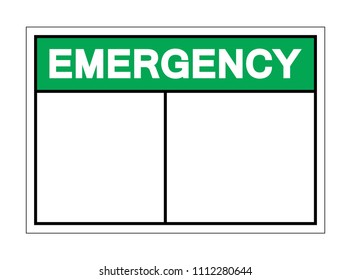 Background Emergency Blank Symbol Sign,Vector Illustration, Isolate On White Background Icon. EPS10