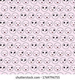 Background Emoji Face vector pattern 