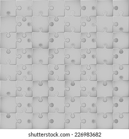 Background of empty puzzle. Vector illustration