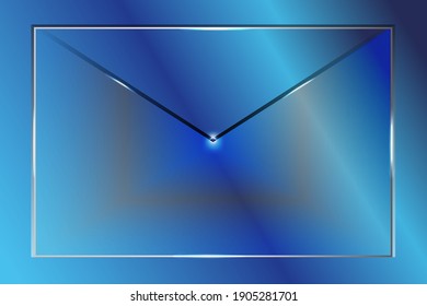 fondo con sobre y fondo de color azul