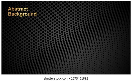 Background eps10 vector design, curved little black dots wavy over dark and light gradient