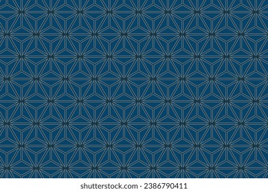 The background is an equilateral triangle pattern with an attractive blue and green color