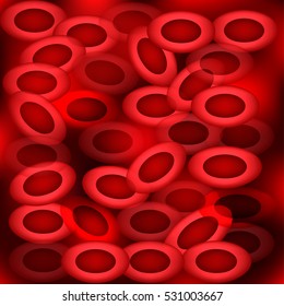 Background of erythrocytes. Vector illustration.