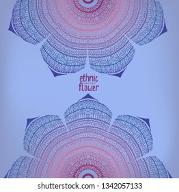 Background with ethnic abstract flower