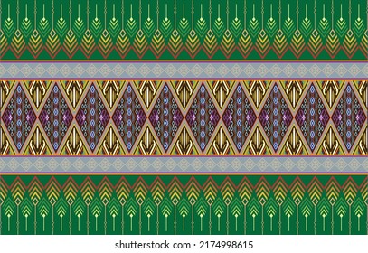 Background with an ethnic ikat pattern Abstract ethnic ikat pattern Traditional fabric design in Indonesia and other Asian countries
