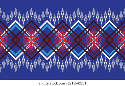Background with an ethnic ikat pattern Abstract ethnic ikat pattern Traditional fabric design in Indonesia and other Asian countries
