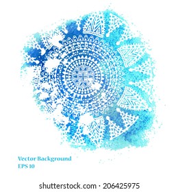 background in ethnic style, Abstract artistic Background forming by blots.
