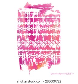 background in ethnic style, Abstract artistic Background, Watercolor background