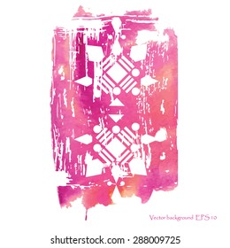 background in ethnic style, Abstract artistic Background, Watercolor background