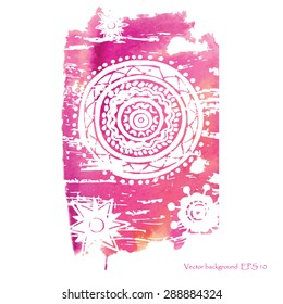 background in ethnic style, Abstract artistic Background, Watercolor background