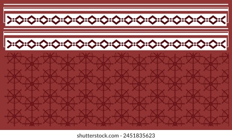 Background Ethnic style colorful seamless border. Tribal decorative tape Polynesian tribal aztec pattern for t shirt, pants, fabric, wallpaper, card template, wrapping paper, carpet, textile, cover.