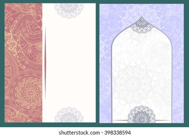 Background in ethnic traditional style. Background pattern of mandalas and paisley in Indian style.