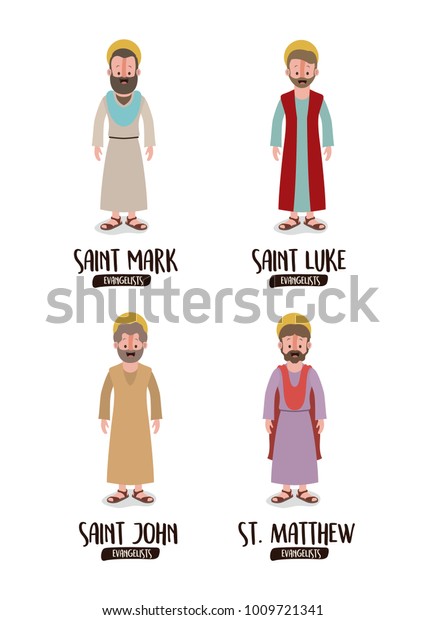 Background Evangelists Saint Mark Saint Luke Stock Vector (Royalty Free ...