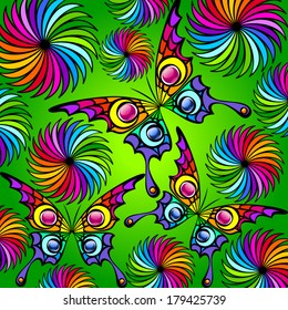 Background. Exotic colorful butterfly