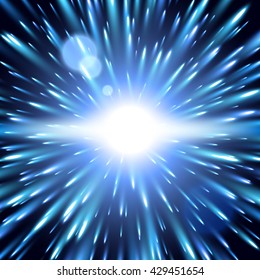 Background with explosion. Abstract vector illustration