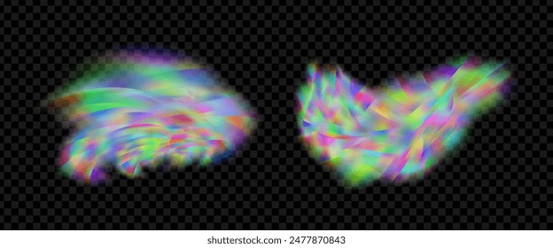 Background of an explosion of colorful smoke clouds.Multicolor fog with blue and yellow particles.Explosions of color powder.