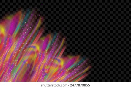 Background of an explosion of colorful smoke clouds.Multicolor fog with blue and yellow particles.Explosions of color powder.