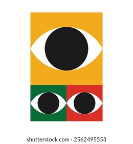 Background eye fun retro unique design with blank background