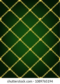 Background fabric with gold chains