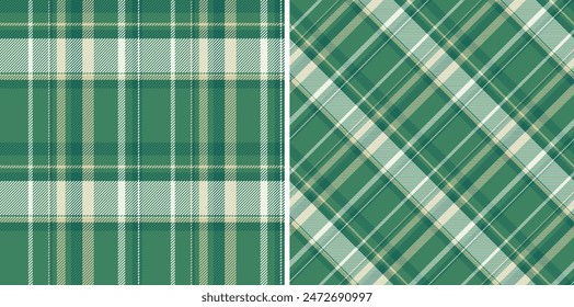 Background fabric tartan of textile texture vector with a pattern check seamless plaid set in earth colors.