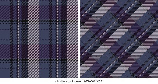 Background fabric textile of plaid texture check with a vector tartan seamless pattern set in halloween colors.
