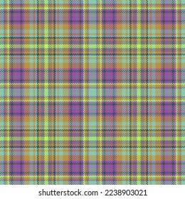 Background fabric vector. Check seamless textile. Plaid pattern tartan texture in pink and pastel colors.