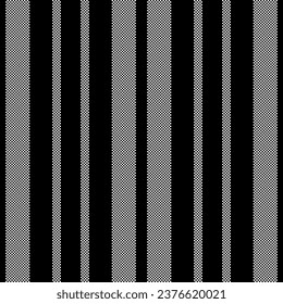 Background fabric vector of pattern textile lines with a texture stripe vertical seamless in black and white colors.