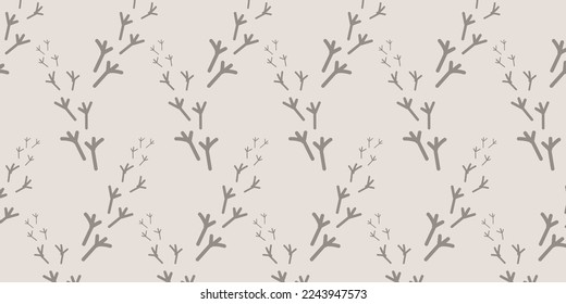 Huella de aves patrón sin fisuras para la tela, papel pintado, banner. Ilustración del vector