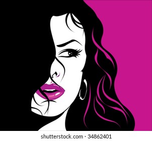  background with face of the girl