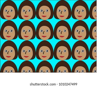 background of face 's girl