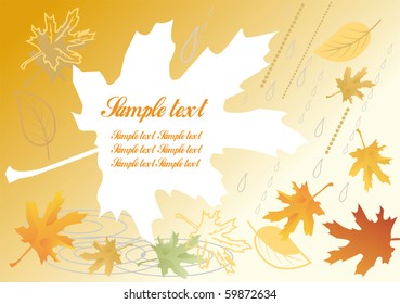 Background with falling autumn leaves