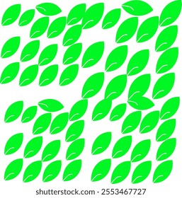 background Falling green leaves. Neat fresh tea leaves flying around. Spring leaves dancing on a white background. Adorable summer overlay template. Amazing spring sale vector illustration.