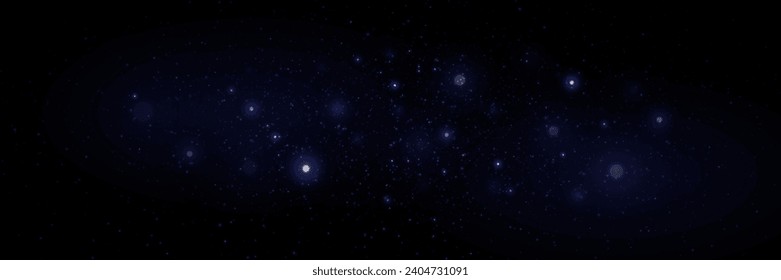 Background of falling particles of magic dust. Energy light of blue dust particles.	

