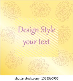 Background with fantasy patterns and striped text field