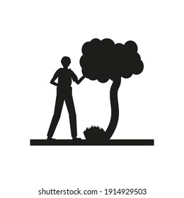 background of farmer picking apples