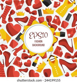 Background of fashionable and beautiful elements with the socket for the label