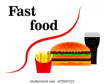 Background with fast food