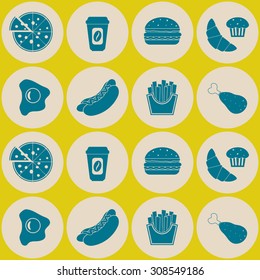 Background with fast food for your design