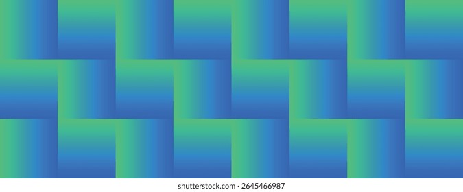 O fundo apresenta um padrão de gradiente azul e verde. O fundo tem uma textura tecida com matizes azuis e verdes que se misturam suavemente. Vetor de fundo de gradiente geométrico. Fundo azul.