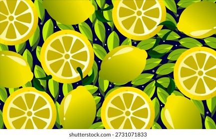 
The background features an illustration of vibrant lemons.