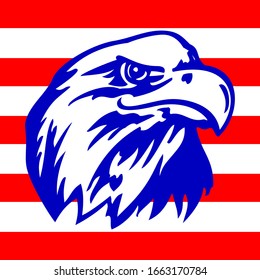 A background featuring American eagle and strispe background